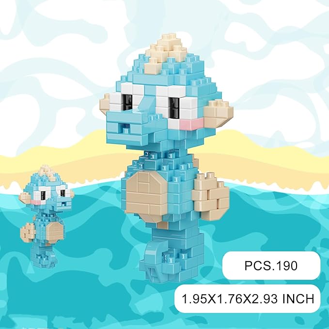 Marine Animals Building Blocks Sets Mini Building Blocks Ocean Animal Sea Creatures Building Blocks Set Mini Building Blocks Toys STEM Gifts for Kids Adult(Seahorse)