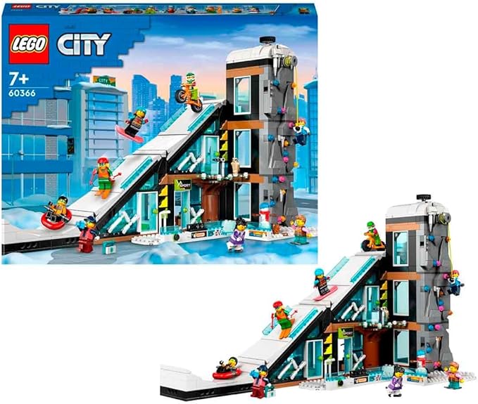 LEGO City Snow Sports Center 60366 Toy Blocks, Present, Town Making, Boys, Girls, 7 Years Old and Up