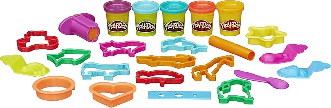 Play-Doh Fun Tub Set, 19 Accessories & Reusable Storage Container, Preschool Toys, Kids Arts & Crafts, Ages 3+ (Amazon Exclusive)