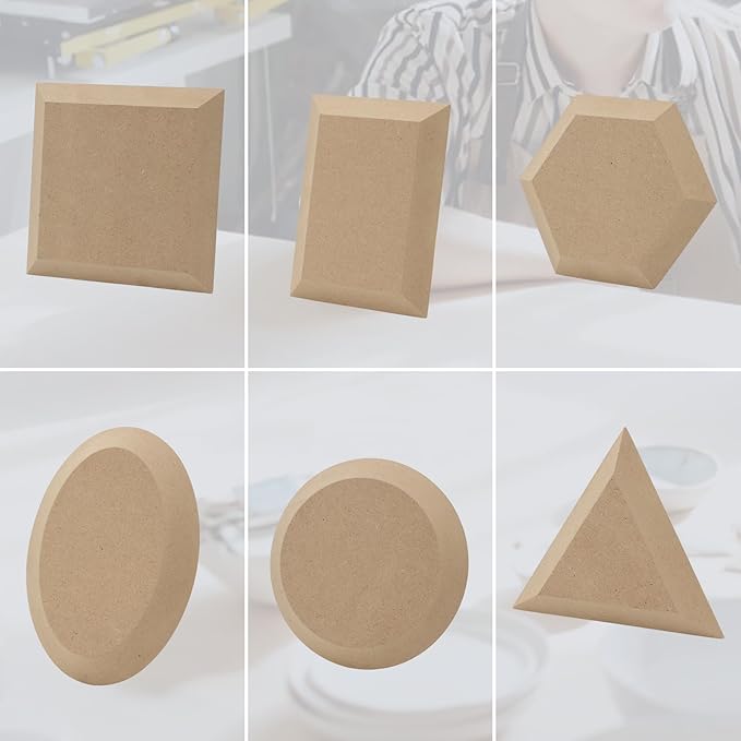 Ceramics Plate Forming Molds, Pottery Molds for Clay Pottery Handbuliding Plates, 6 Shapes Various Sizes Ceramics Pottery Tools and Supplies (6)