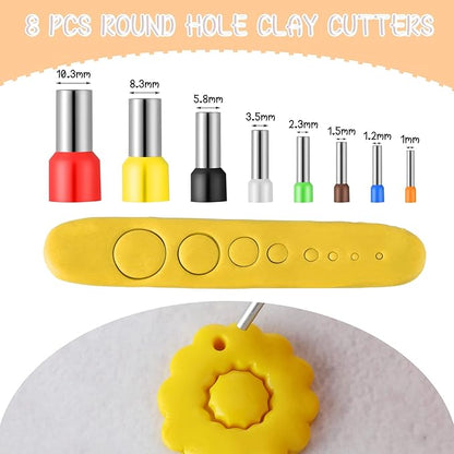 Kajaia 114 Pcs Polymer Clay Earring Cutters Bohemian Flowers Leaf Polymer Clay Earring Cutters Set Jewelry Making Supplies for Women Craft DIY