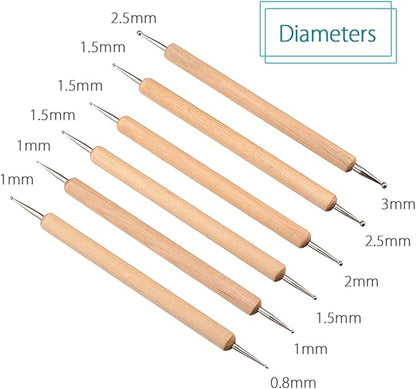 Meuxan 10 Piece Ball Stylus Dot Painting Tool Set, Clay Pottery Modeling Kit