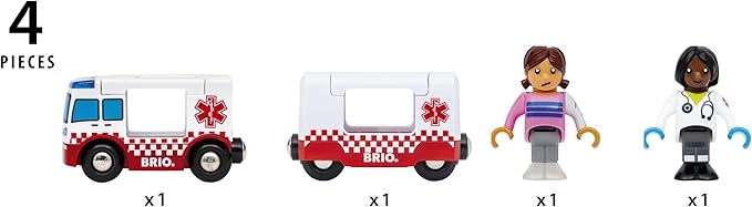 BRIO World – 36035 Rescue Ambulance | Train Set Accessory for Kids Aged 3 Years Up
