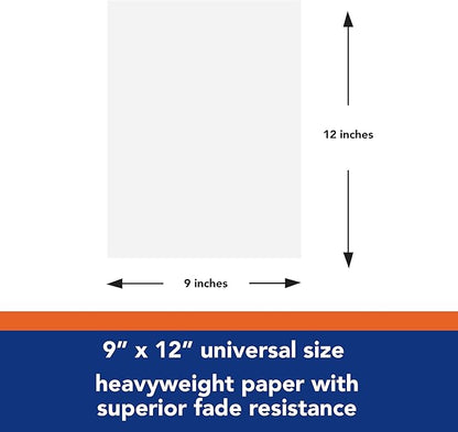 Tru-Ray® Construction Paper, 50% Recycled, 9" x 12", White, 50 Sheets/Pack, Case of 50 Packs, 2500 Sheets Total