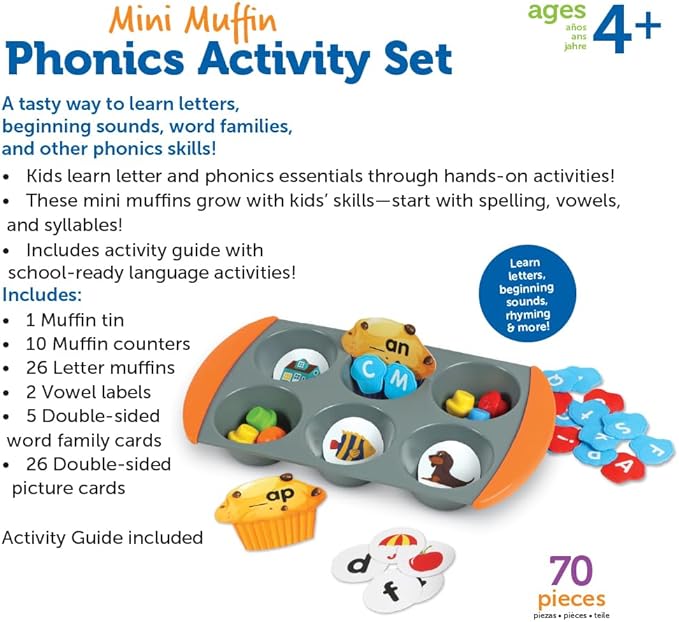 Learning Resources Mini Muffin Phonics Activity Set
