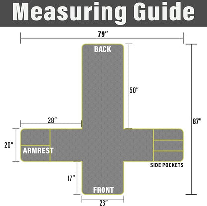 Recliner Chair Cover Sofa Slipcover Non-Slip Chair Couch Cover Machine Washable Furniture Protector with Straps for Dogs(Blue, 23inch Recliner)