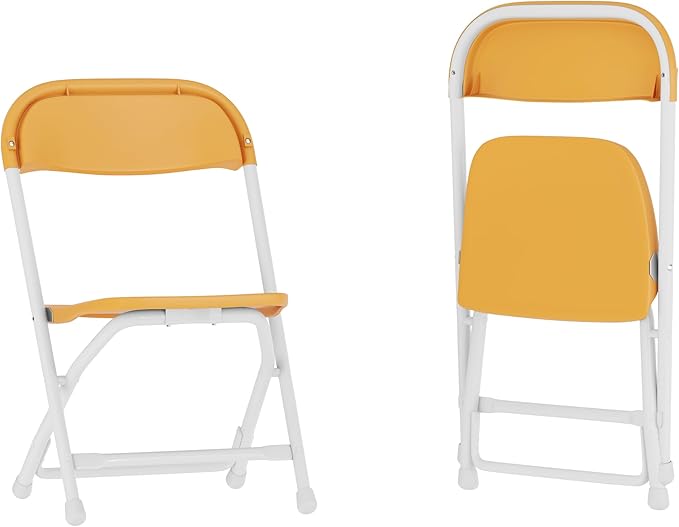 Flash Furniture 2 Pk. Kids Yellow Plastic Folding Chair