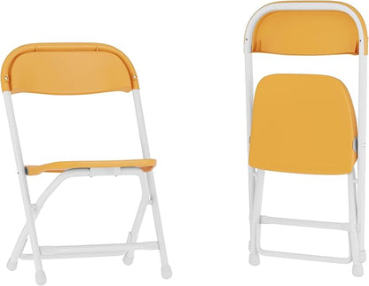 Flash Furniture 2 Pk. Kids Yellow Plastic Folding Chair
