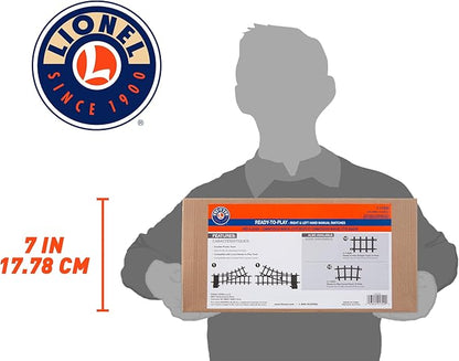 Lionel Ready-to-Play Left & Right Hand Interchange 2-Piece Black Plastic Track Pack