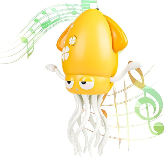 Dancing Octopus Baby Toy, Music & Interactive Sensory Toys for 3 6 9 12 Month & 1 2 3 Year Old Boy Girl, Crawling Dancing Squid Toy for Baby Sensory Toy, Birthday Gift & Christmas Stocking Stuffers