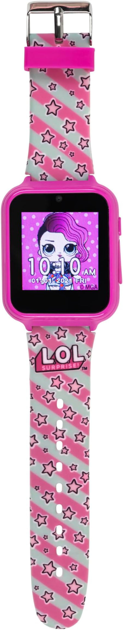 LOL Surprise Kids Interactive Smart Watch with Camera, Games, Voice Recorder, Step Counter, 10 Fun Watch Faces, Alarm, Timer, and Calculator - Ideal Tech Toy for Kids