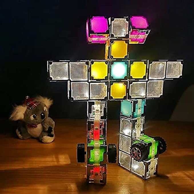 12 Magnetic Cubes for Kids Ages 1-100. Magnetic Building Blocks Set - Learning Toys for Toddlers 2-4 Years - Alphabet Learning & Education Toys - Versatile Building Blocks for Fun Play