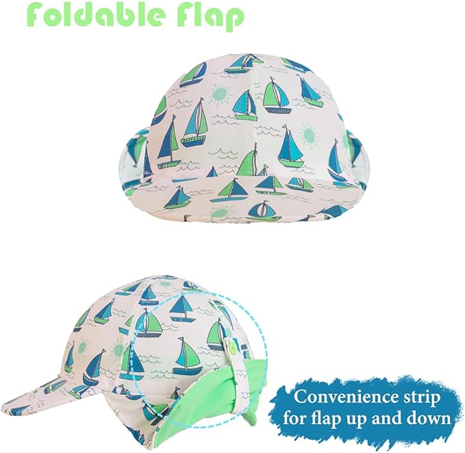 Gifts Treat Kids Legionnaires Hat, UPF 50+ Sun Protection Swim Cap Flap Hat for Kids, Quick Drying Sun Hat for Beach Seaside