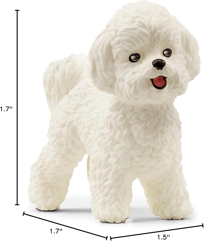 Schleich Farm World New 2023, Farm Animal Toys for Boys and Girls, Bichon Frise Toy Dog Figurine, Ages 3+