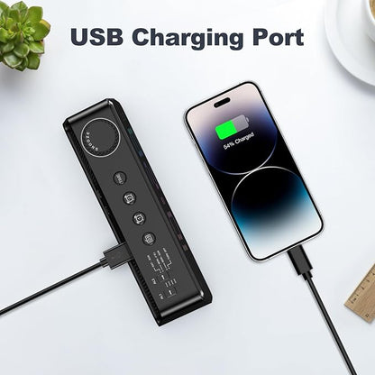 ANJANK Digital FM Radio Alarm Clock for Bedroom, 6.5'' Large Colorful Display for Kids Teens, Weekday/Weekend Dual Alarm, 0-100% Dimmable Brightness, Small Desk Clock with USB Charging Port