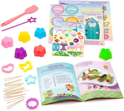 Craft-tastic – Create Your Own Magical Fairy Treats – Includes 40 Page Recipe Book Featuring 18 Fun & Easy-to-Make Recipes, Cookie Cutters, Silicone Cupcake Liners, Spatula, Magic Wand, and More!