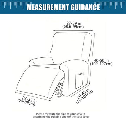 Recliner Cover Stretch Soft Couch Cover for Dogs, Sofa Slipcover for Recliner Couch Leakproof Furniture Protector for Kids, Pets (Wine)