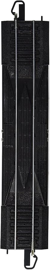 Bachmann Trains - Snap-Fit E-Z TRACK 9” STRAIGHT TERMINAL RERAILER w/WIRE (1/card) - STEEL ALLOY Rail With Black Roadbed - HO Scale