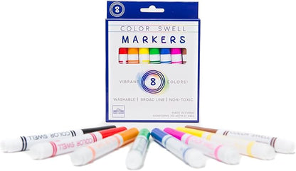 Color Swell Washable Markers Bulk 4 Pack of 8 Vibrant Colors Each for Kids, Adults, Teachers, Parties, and Families