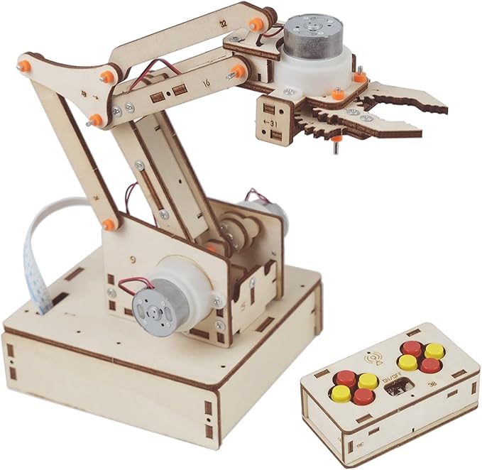 Robot Arm Kits Robotics for Kids Ages 8-12-14-16 Teens Adults STEM Toys Building Engineering 9 10 11 13 14 15 16+ Year Old Boys Grils Gifts Easter Basket Stuffers DIY Craft Science Circuit Project