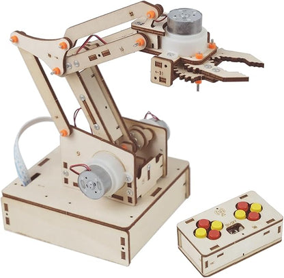 Robot Arm Kits Robotics for Kids Ages 8-12-14-16 Teens Adults STEM Toys Building Engineering 9 10 11 13 14 15 16+ Year Old Boys Grils Gifts Easter Basket Stuffers DIY Craft Science Circuit Project