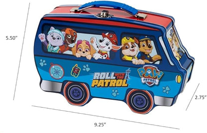 Paw Patrol Van Shaped Tin Carry All, Blue, with Handle Lock and Clasp