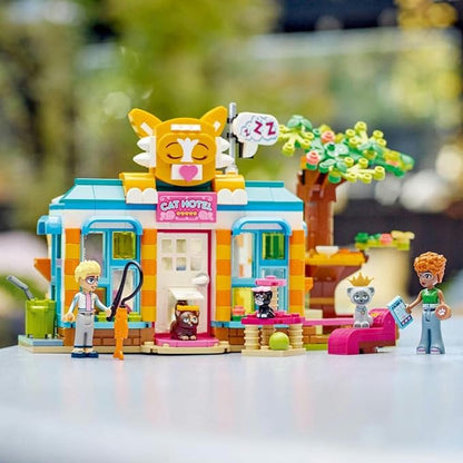41742 Friends Cat Hotel A Toy Brick Building Set Perfect for Cat Lovers Featuring A Cat Themed Building and 3 Cat Characters 6+ 445 Pieces