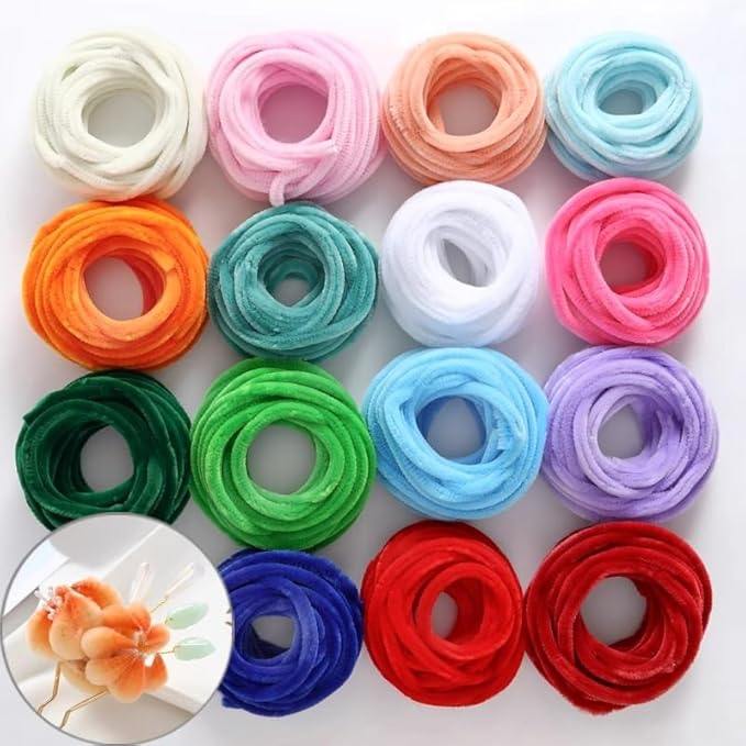 300 Pcs Thick Pipe Cleaners Craft Supplies 3 Assortment Patriotic Red White Blue Color Chenille Stems for Art and Craft Projects Creative DIY Independence Day Decorations (Patriotic Tree-300pcs)