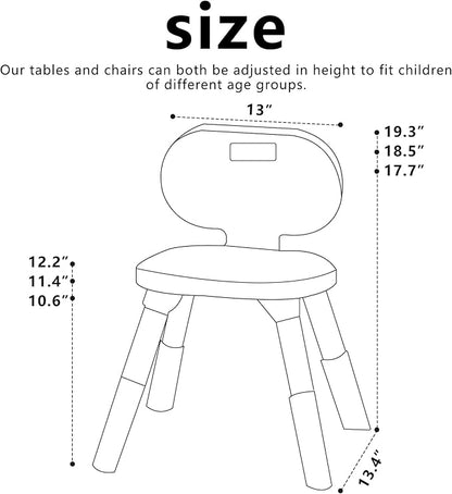 3 Level Height Adjustable Kids Chairs Plastic Preschool Chair Durable and Lightweight Child Chair with a Maximum Load Capacity of 130 pounds Suitable for Day Care, Classroom, and Home (4-Pack Beige)