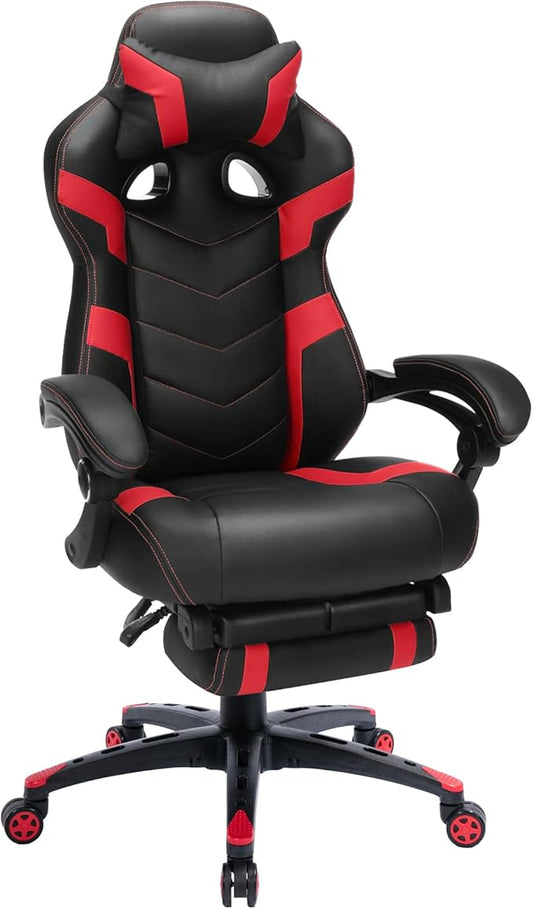 Gaming Chair High Back Ergonomic Racing Computer Desk with Comfortable Lumbar Support and Headrest Girl Gamer Height Adjustable