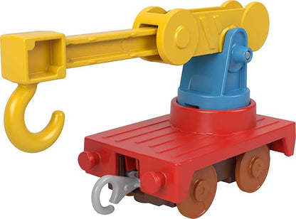 Thomas & Friends Motorized Toy Set Muddy Fix ‘em Up Friends Carly the Crane & Sandy the Rail Speeder for Preschool Pretend Play Kids Ages 3+ Years