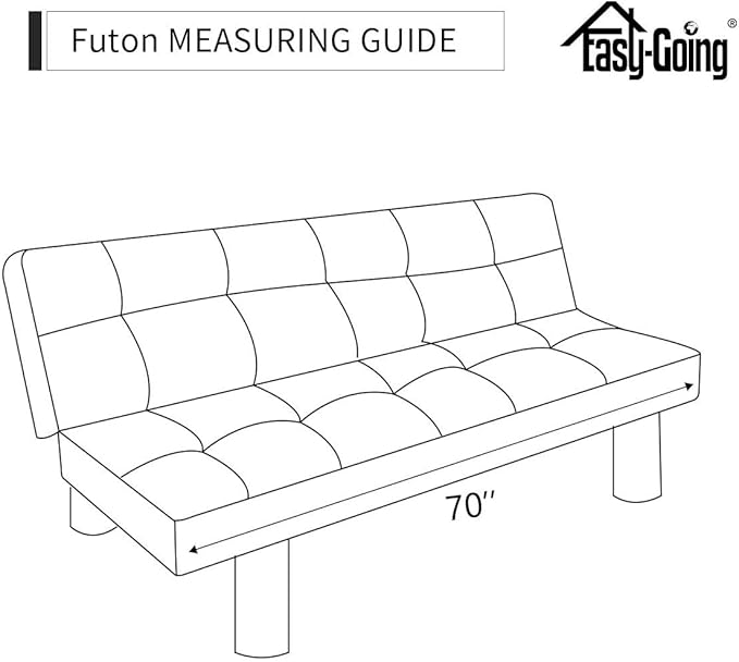 Easy-Going Sofa Slipcover Futon Cover Waterproof Couch Cover Furniture Protector Cover Pets Covers Whole Fabric No Stitching Non-Slip Fabric Pets Kids Children Dog Cat (Futon, Light Blue)