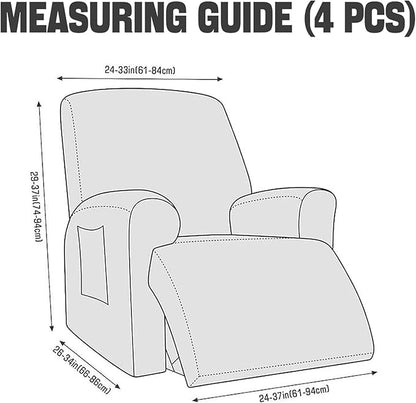 NORTHERN BROTHERS Stretchy Recliner Chair Covers, Velvet Recliner Covers, Lazy Boy Chair Cover (Brown, 1 Seat)