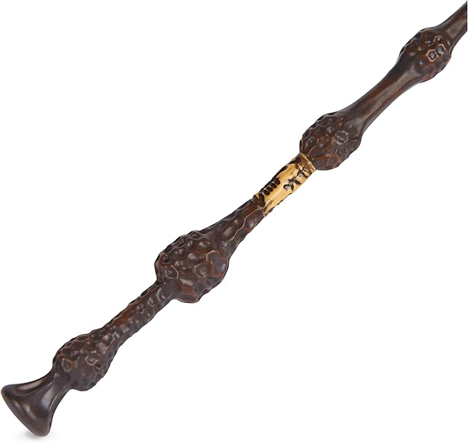 Wizarding World Harry Potter, 12-inch Magical Collector Albus Dumbledore Wand with Stand & Die-cast Icon, Magical Creatures Series