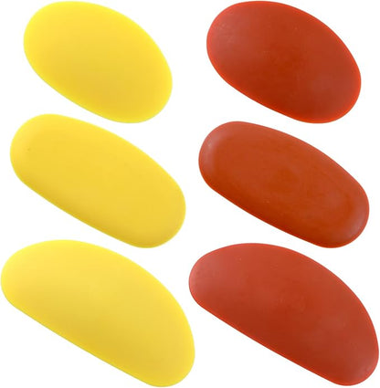 6 Pack Pottery Ribs Soft Rubber Pottery Rib Mud Tools Ceramic Sculpture Modeling Cutter Clay Scraper Crafts Shaping Tool Set for Smooth Finishing and Removing Finger Marks, 3 Different Sizes