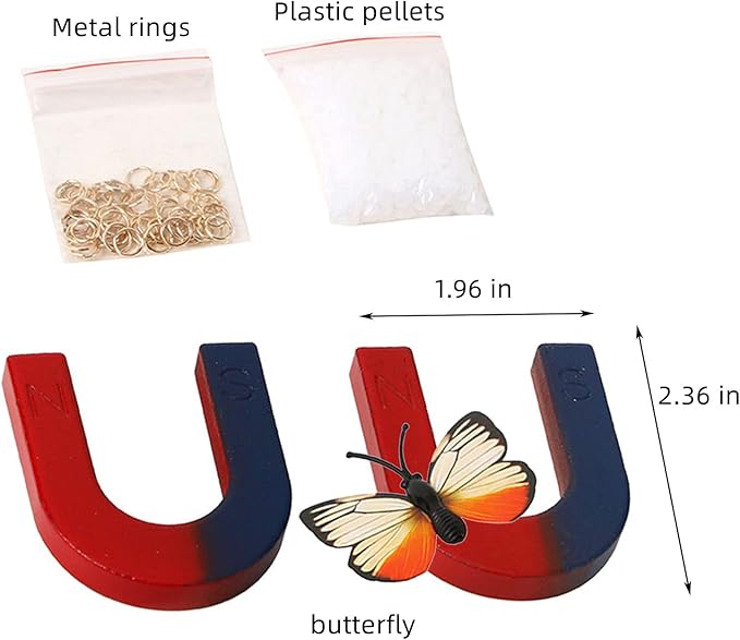 Physics Science Magnets Set for Experiment Education School Science Horseshoe U-Shaped Magnets Kit Toy Tools for Kids Students Teachers