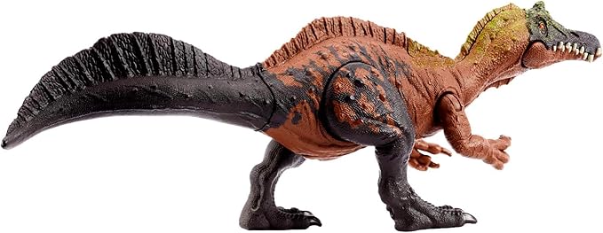 Mattel Jurassic World Wild Roar Dinosaur Toy with Sound & Attack Move, Irritator Posable Action Figure, 11 inches Long