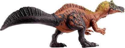Mattel Jurassic World Wild Roar Dinosaur Toy with Sound & Attack Move, Irritator Posable Action Figure, 11 inches Long