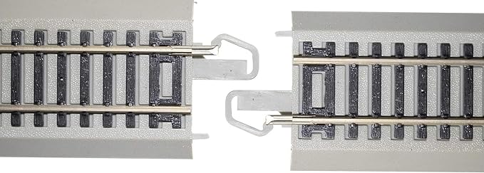 Bachmann Trains - Snap-Fit E-Z TRACK 22” RADIUS CURVED TRACK (4/card) - NICKEL SILVER Rail With Gray Roadbed - HO Scale