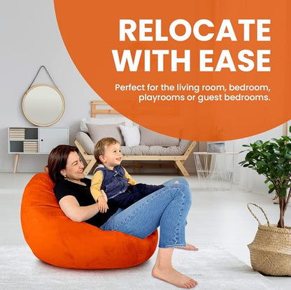 Bean Bag Stuffed Animal Storage Or Cover | No Filler | Extra Large | for Adults Or Kids | Double Stitched | Durable Zipper | Premium Microsuede