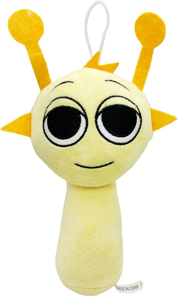 Sprunki Plush, Sprunk Soft and Funs Stuffed Toys，Soft Stuffed Animal Pillow Figure Doll Christmas Birthday Gifts for Adult Kids (Yellow)