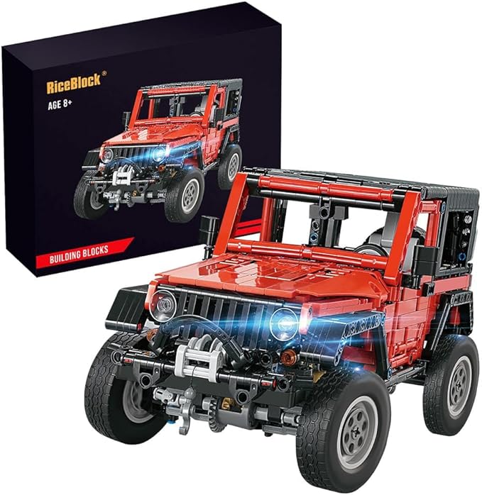 RiceBlock Off-Road Vehicle Model Building Setfor Adult Challenging, Car Building Toys Boys Aged 8 and Above, 1287 Pieces Compatible with Lego