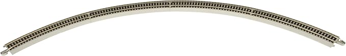 Bachmann Trains - Snap-Fit E-Z TRACK 22” RADIUS CURVED TRACK (4/card) - NICKEL SILVER Rail With Gray Roadbed - HO Scale