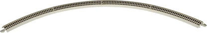 Bachmann Trains - Snap-Fit E-Z TRACK 22” RADIUS CURVED TRACK (4/card) - NICKEL SILVER Rail With Gray Roadbed - HO Scale
