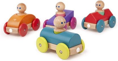 3 Piece Tegu Magnetic Racer Building Block Set, Teal