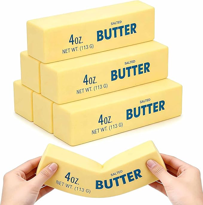 6Pcs Slow Rising Butter Squishy Fidget Toys Adults, Slow Rebound Stress Balls Stress Relief & Fidget Toys for ADHD, Easter Basket Stuffers Easter Gifts