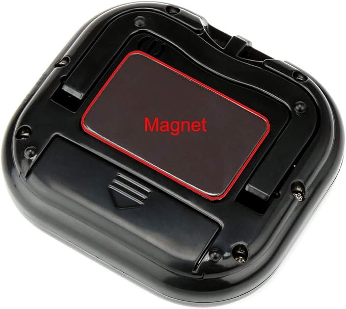 2 Pack Digital Kitchen Timer Big LCD Screen Loud Alarm Strong Magnetic Back and Stand Minute Seconds Count Up Countdown and Simple Operation for Homework Game Exercise Kids Cooking Timers (Black+Red)