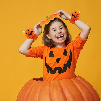 Halloween Plush Slap Bracelets, 8" Bracelets, Party Favor (3-Pack)