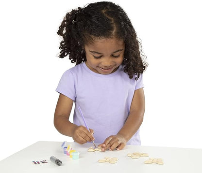 Melissa & Doug Created By Me! Paint & Decorate Your Own Wooden Magnets Craft Kit – Butterflies, Hearts, Flowers - Kids Craft Kits, Great Activity For Rainy Days And Party Favors, Ages 4+