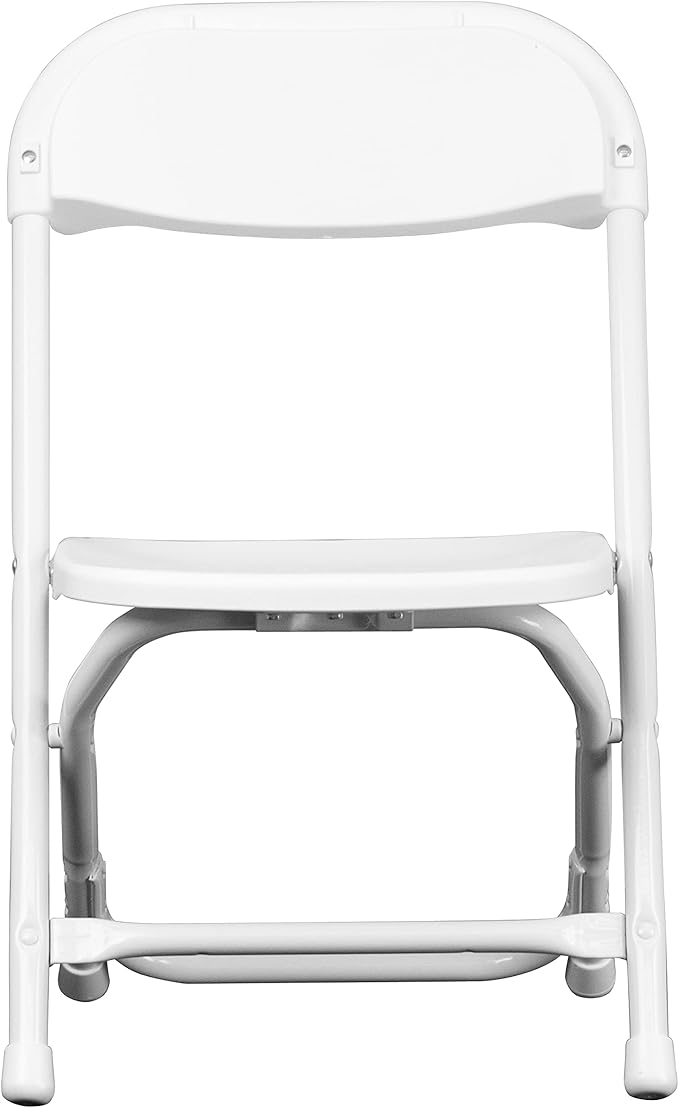 Flash Furniture Timmy Kids Plastic Folding Chairs for Pre-K through Kindergarten, Children's Folding Chairs for Daycare and Events, Set of 10, White